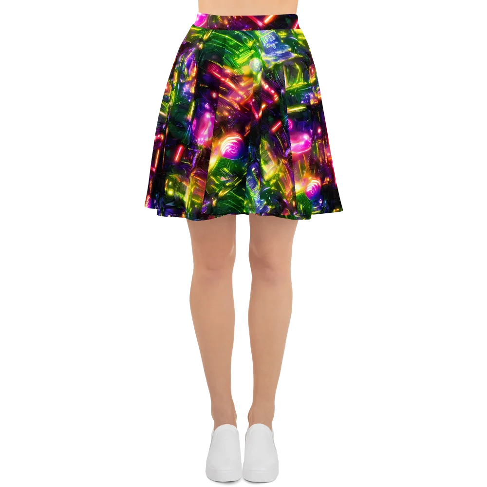 Lacquered Wilds on Skater Skirt — Front
