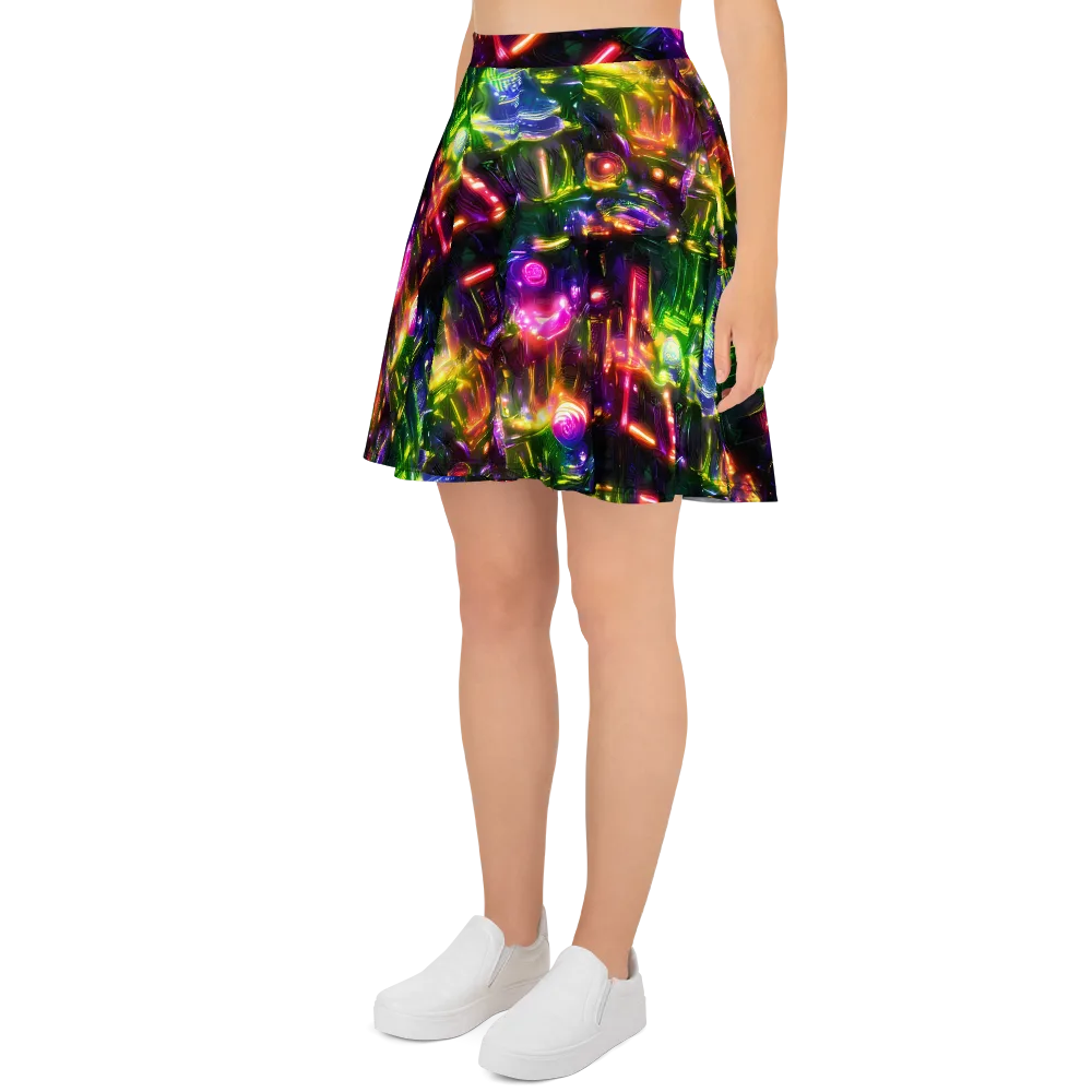 Lacquered Wilds on Skater Skirt — Left