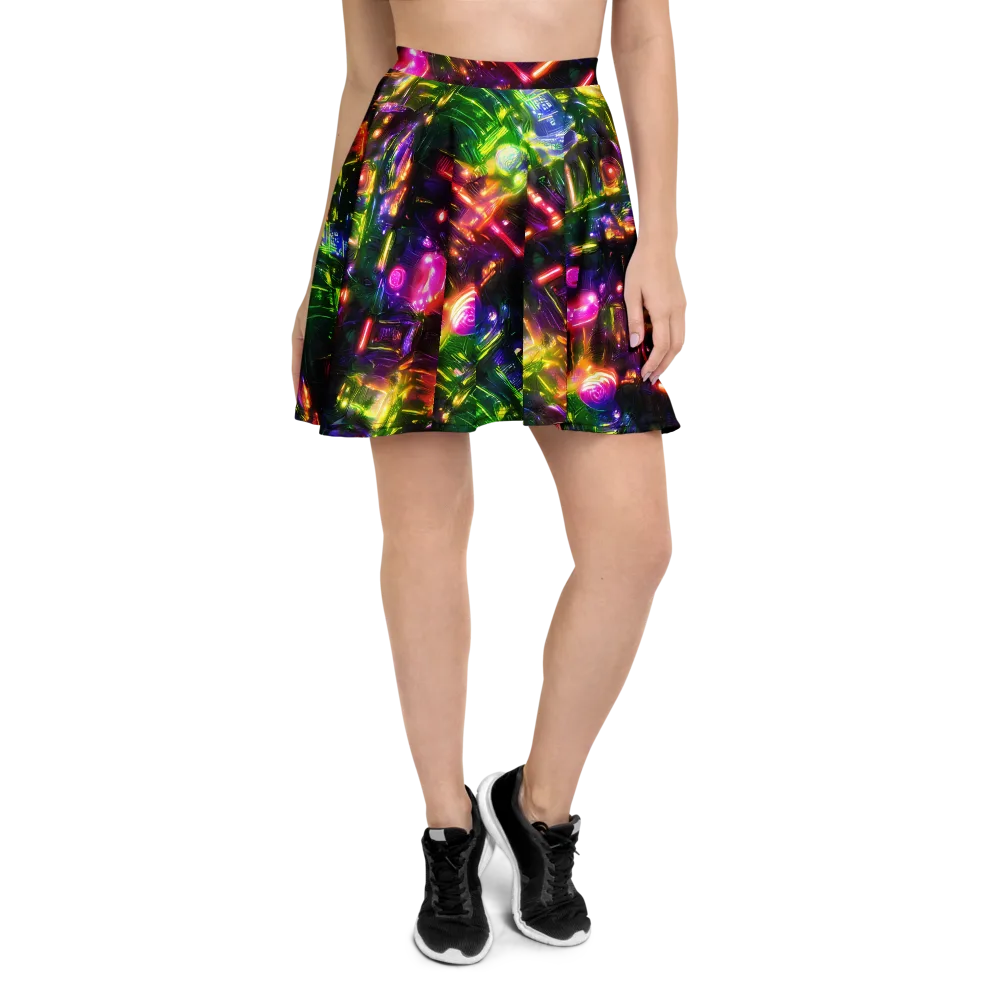 Lacquered Wilds on Skater Skirt — Front