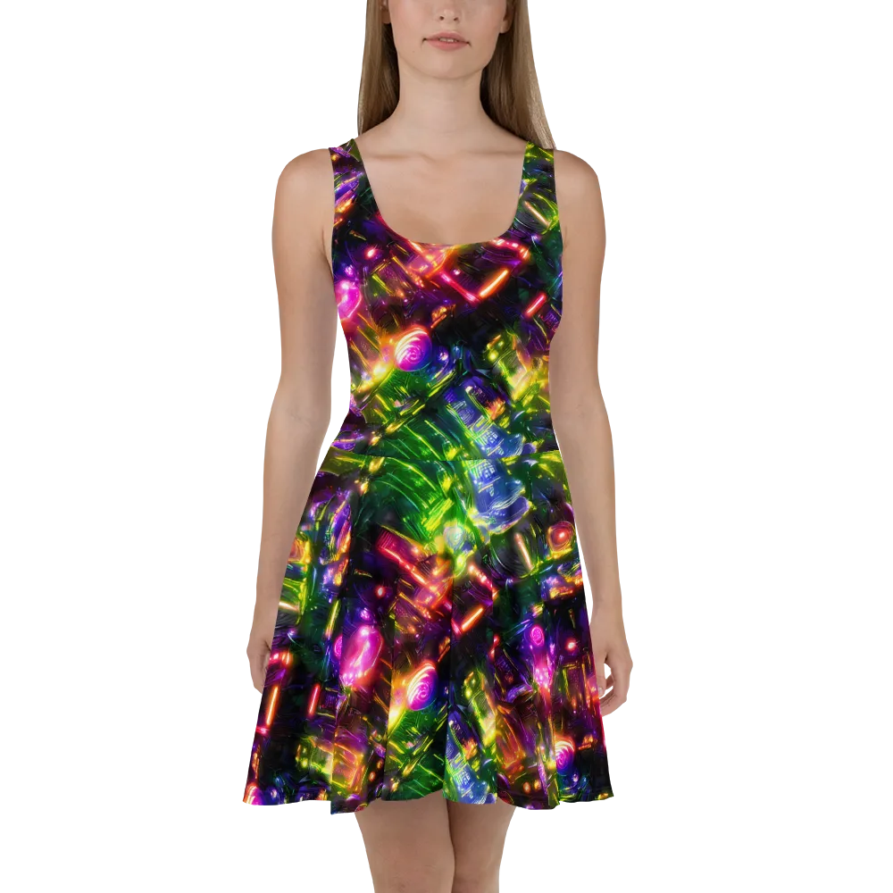Lacquered Wilds on Skater Dress — Front