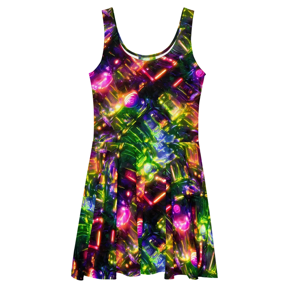 Lacquered Wilds on Skater Dress — Front