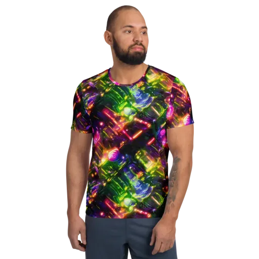 Lacquered Wilds on a Men's Athletic T-Shirt