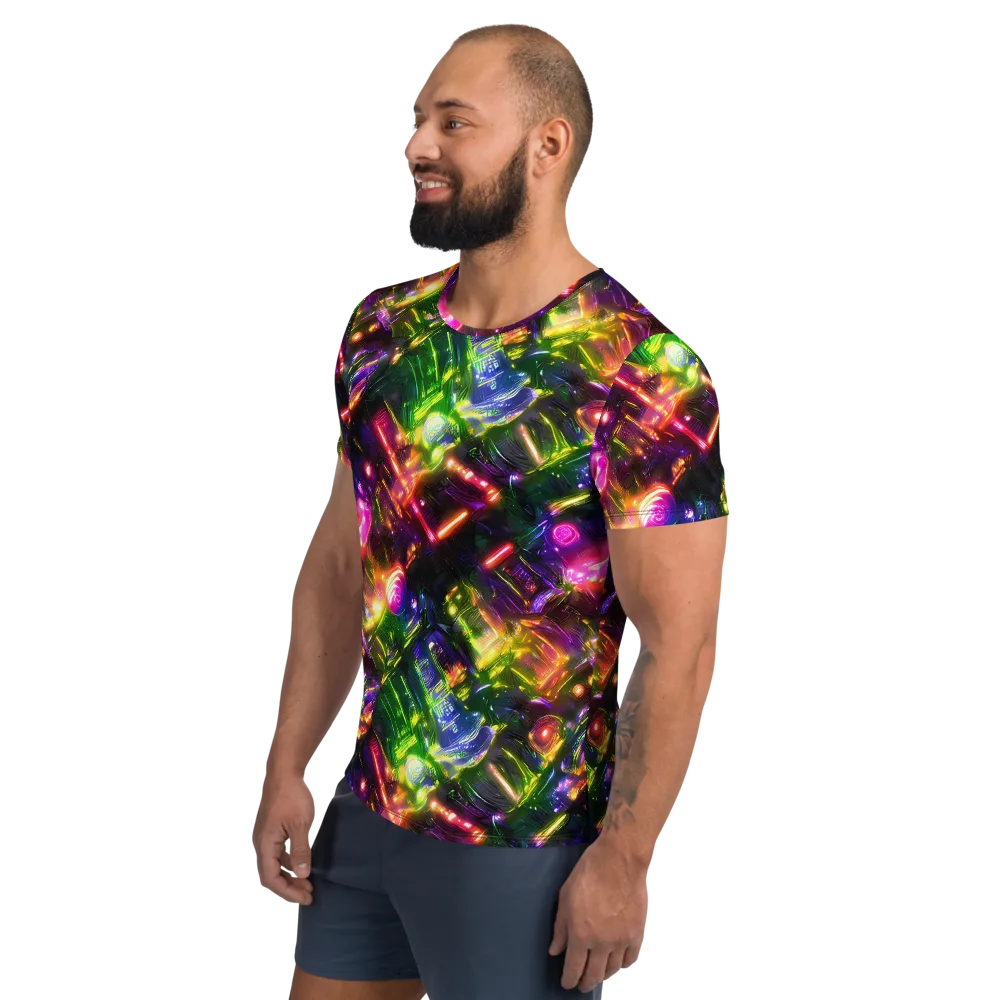 Lacquered Wilds on Men's Athletic T-Shirt — Left