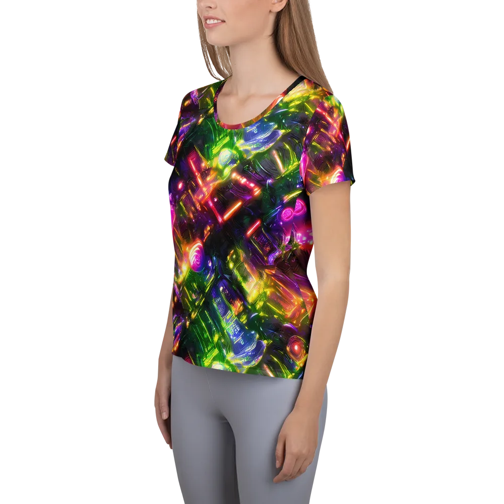 Lacquered Wilds on Women's Athletic T-Shirt — Left