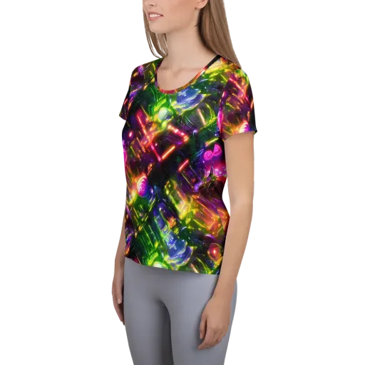 Lacquered Wilds on a Women's Athletic T-Shirt