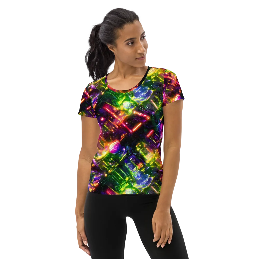 Lacquered Wilds on Women's Athletic T-Shirt — Front