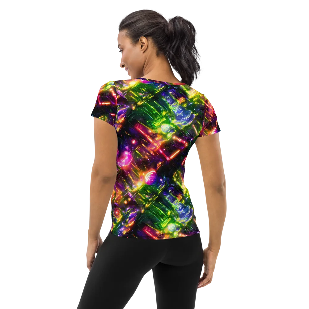 Lacquered Wilds on Women's Athletic T-Shirt — Back
