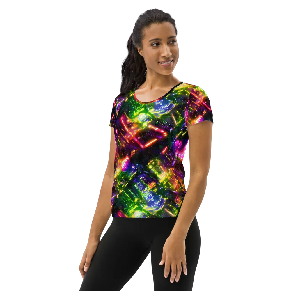 Lacquered Wilds on Women's Athletic T-Shirt — Left