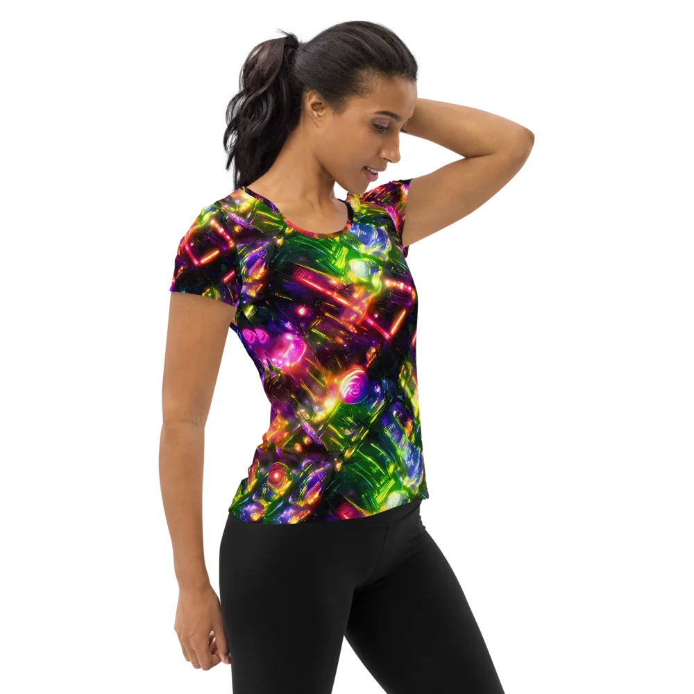 Lacquered Wilds on Women's Athletic T-Shirt — Right