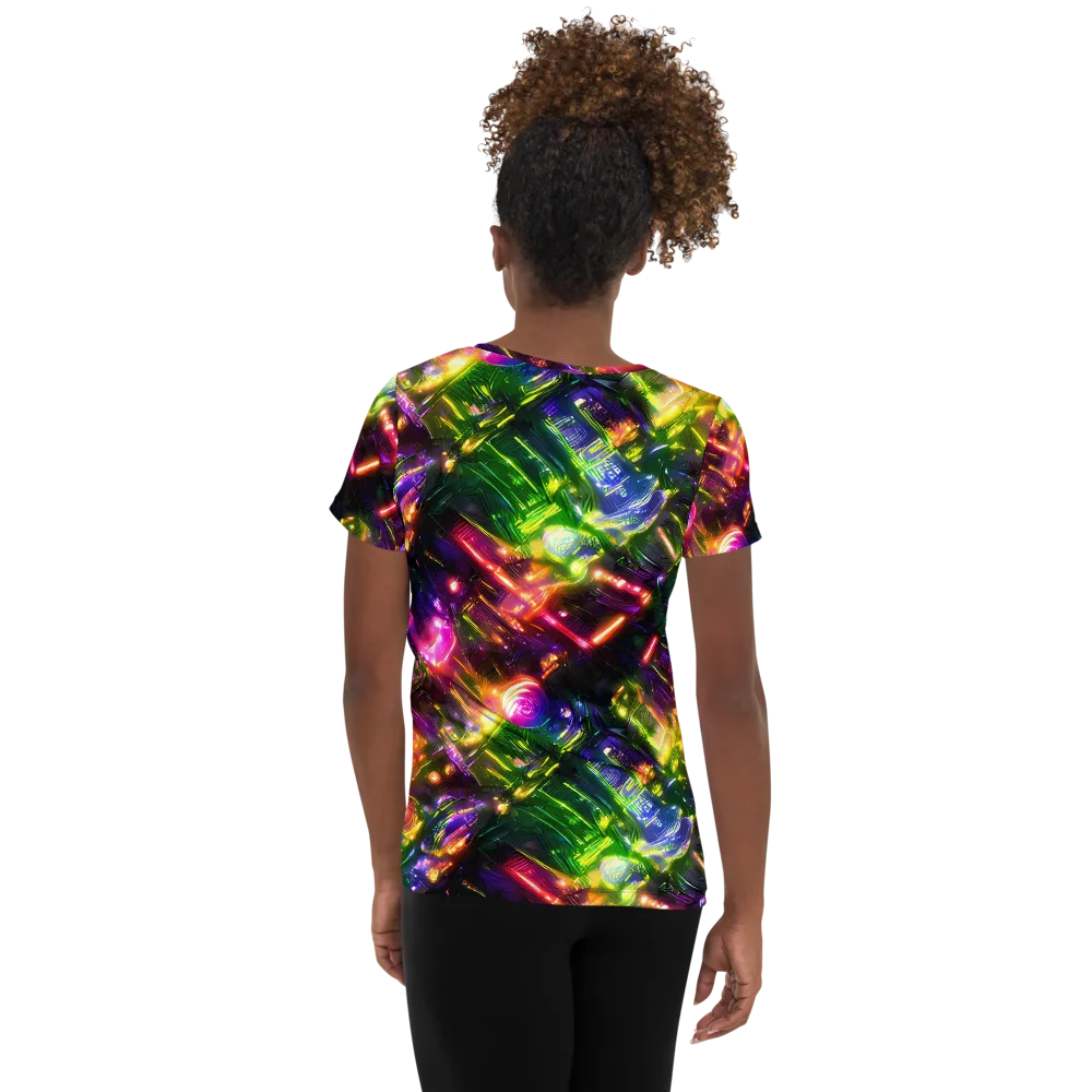 Lacquered Wilds on Women's Athletic T-Shirt — Back