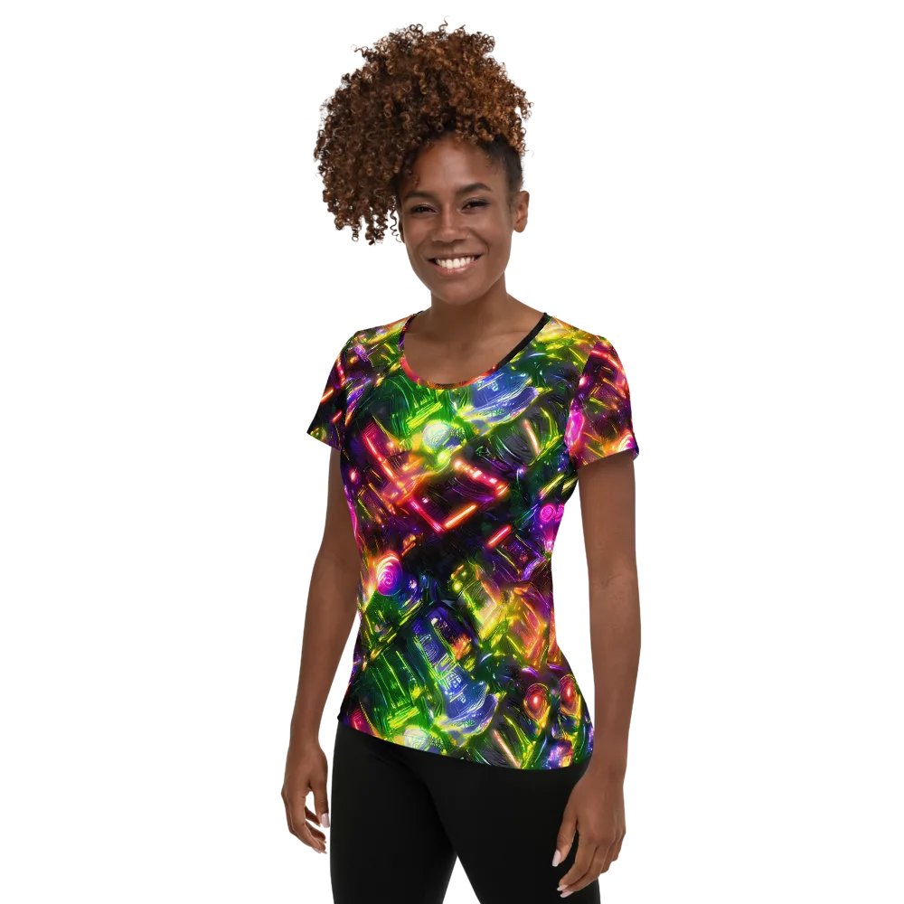Lacquered Wilds on Women's Athletic T-Shirt — Left