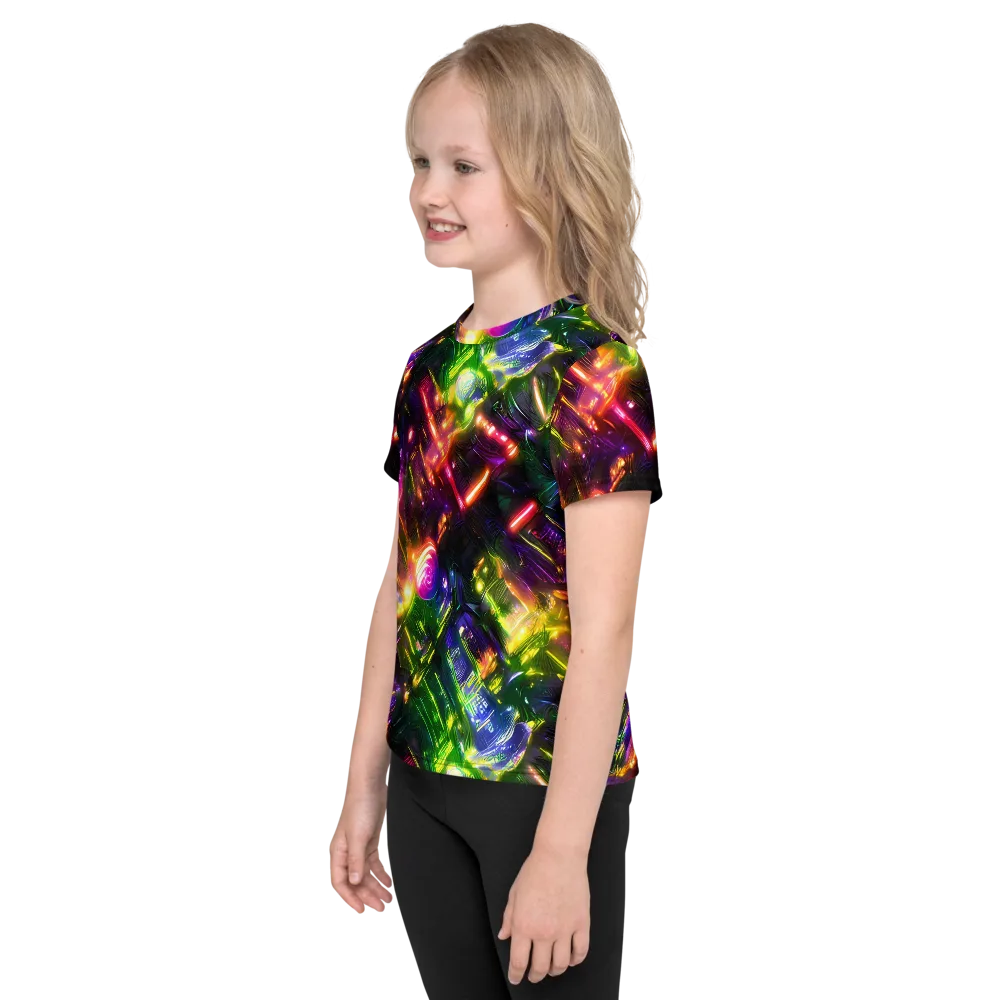 Lacquered Wilds on Kids Crew Neck T-Shirt — Left
