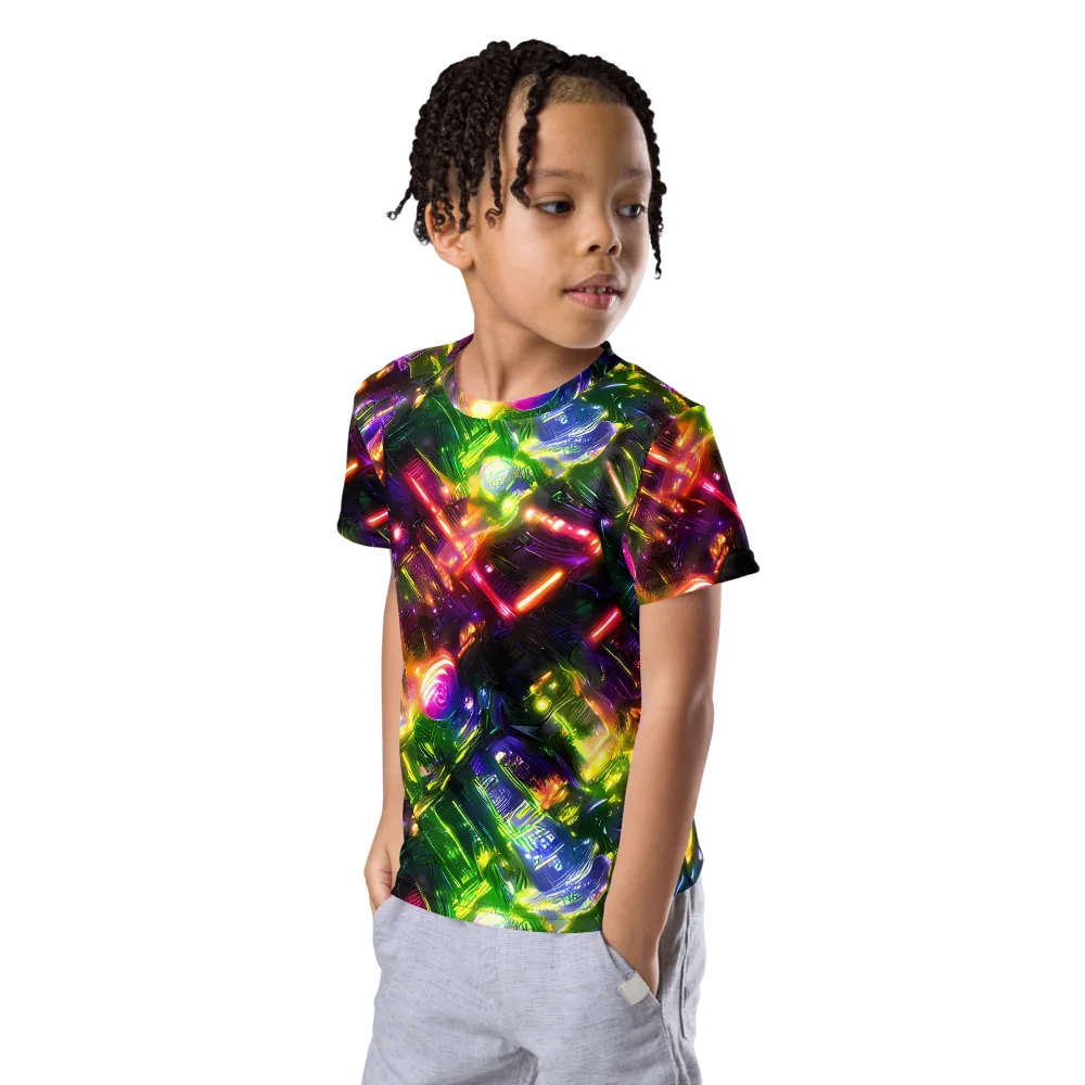 Lacquered Wilds on Kids Crew Neck T-Shirt — Left Front