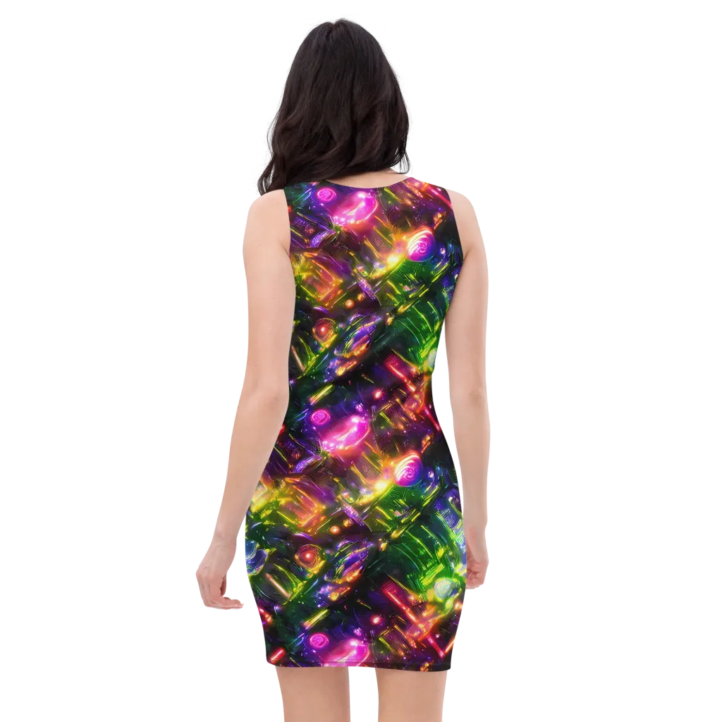 Lacquered Wilds on Bodycon Dress — Back