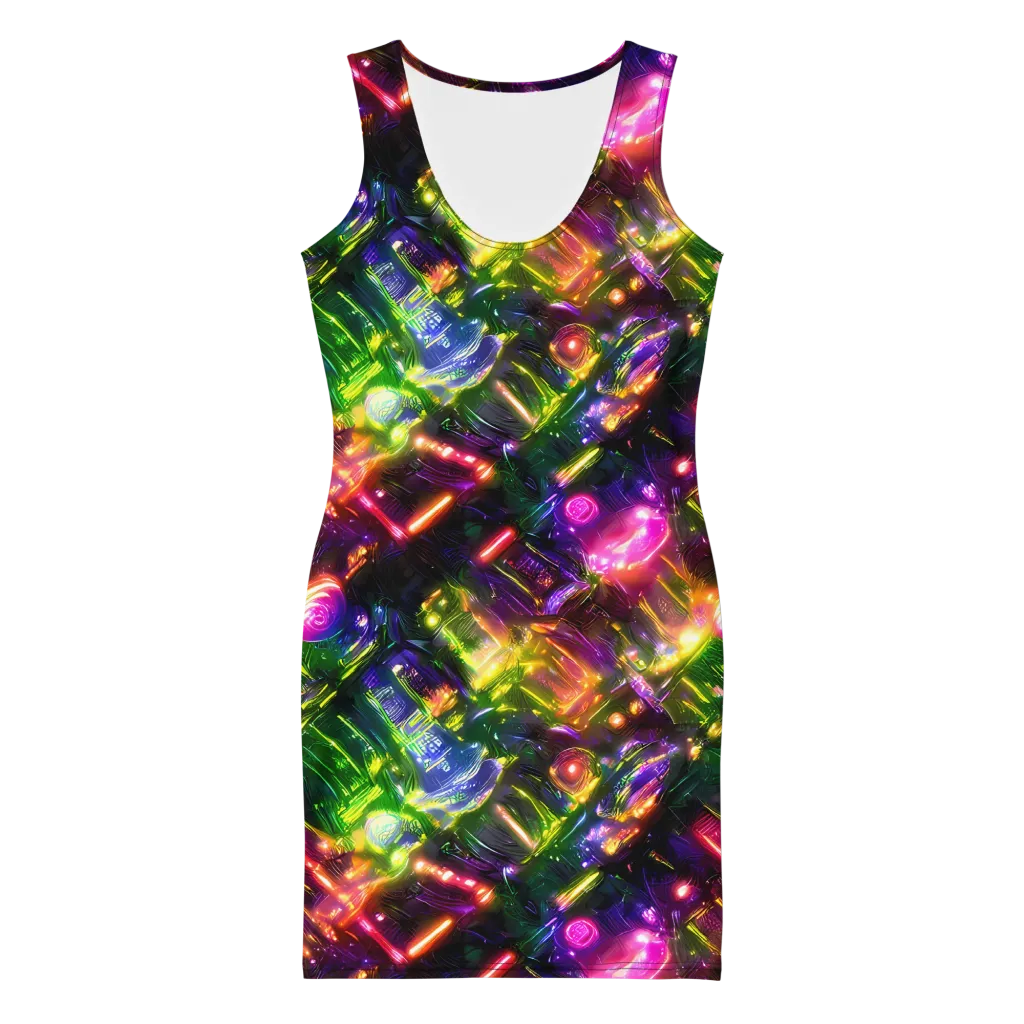 Lacquered Wilds on Bodycon Dress — Front
