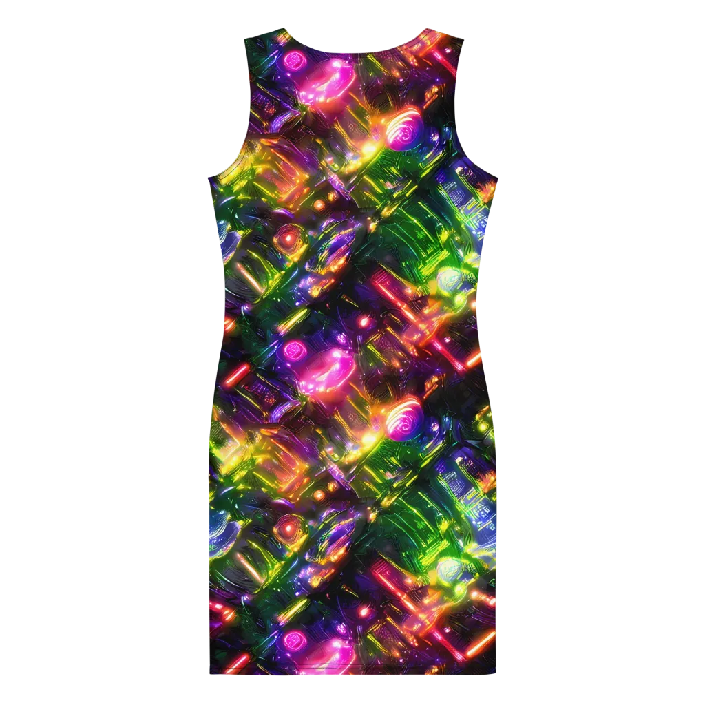 Lacquered Wilds on Bodycon Dress — Back