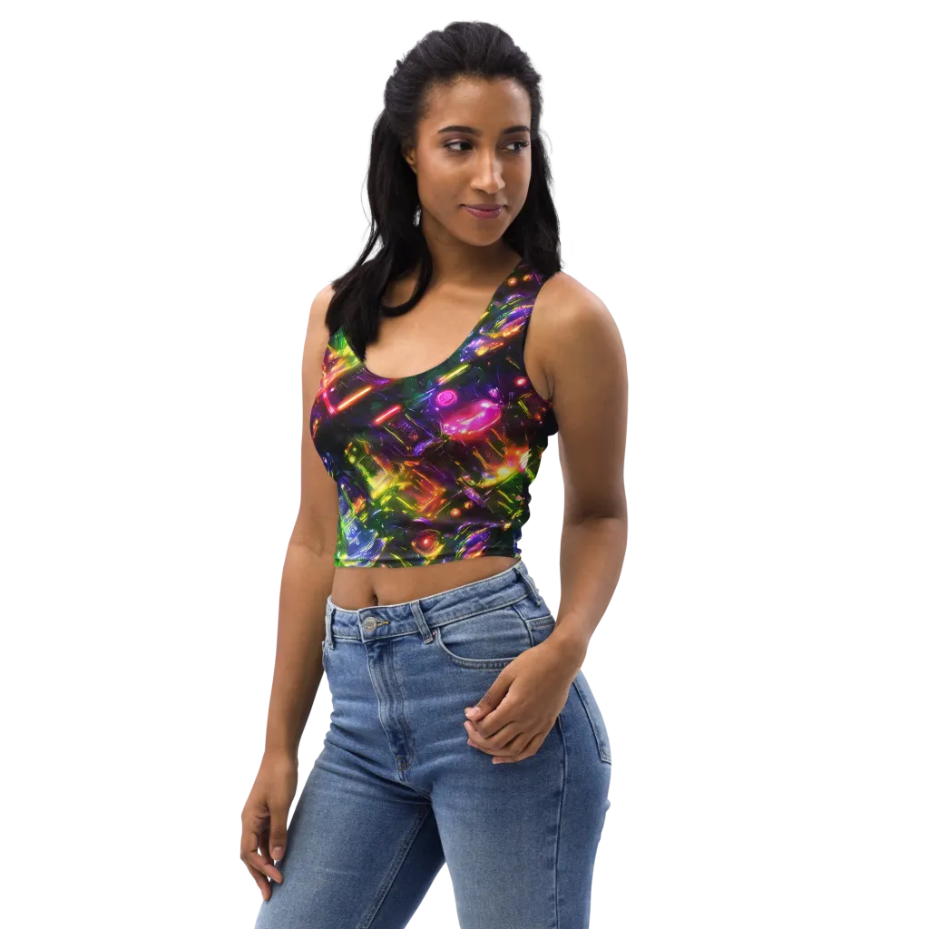 Lacquered Wilds on Crop Top — Left Front