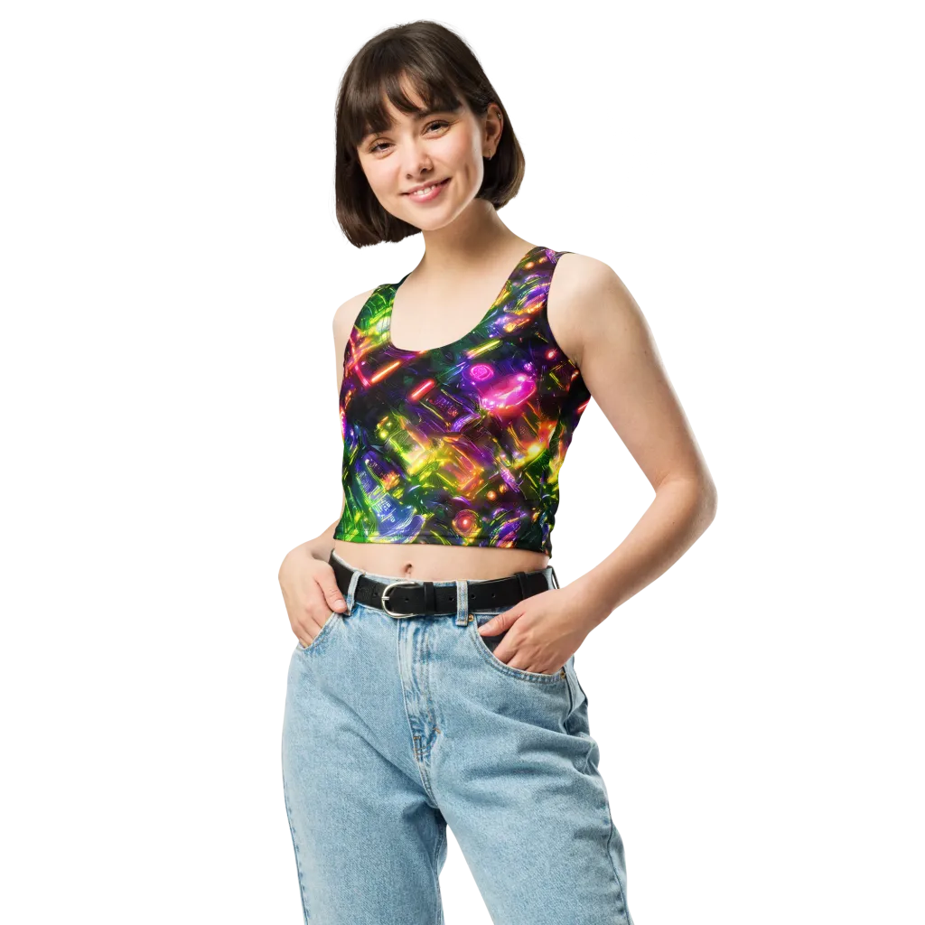 Lacquered Wilds on Crop Top — Front