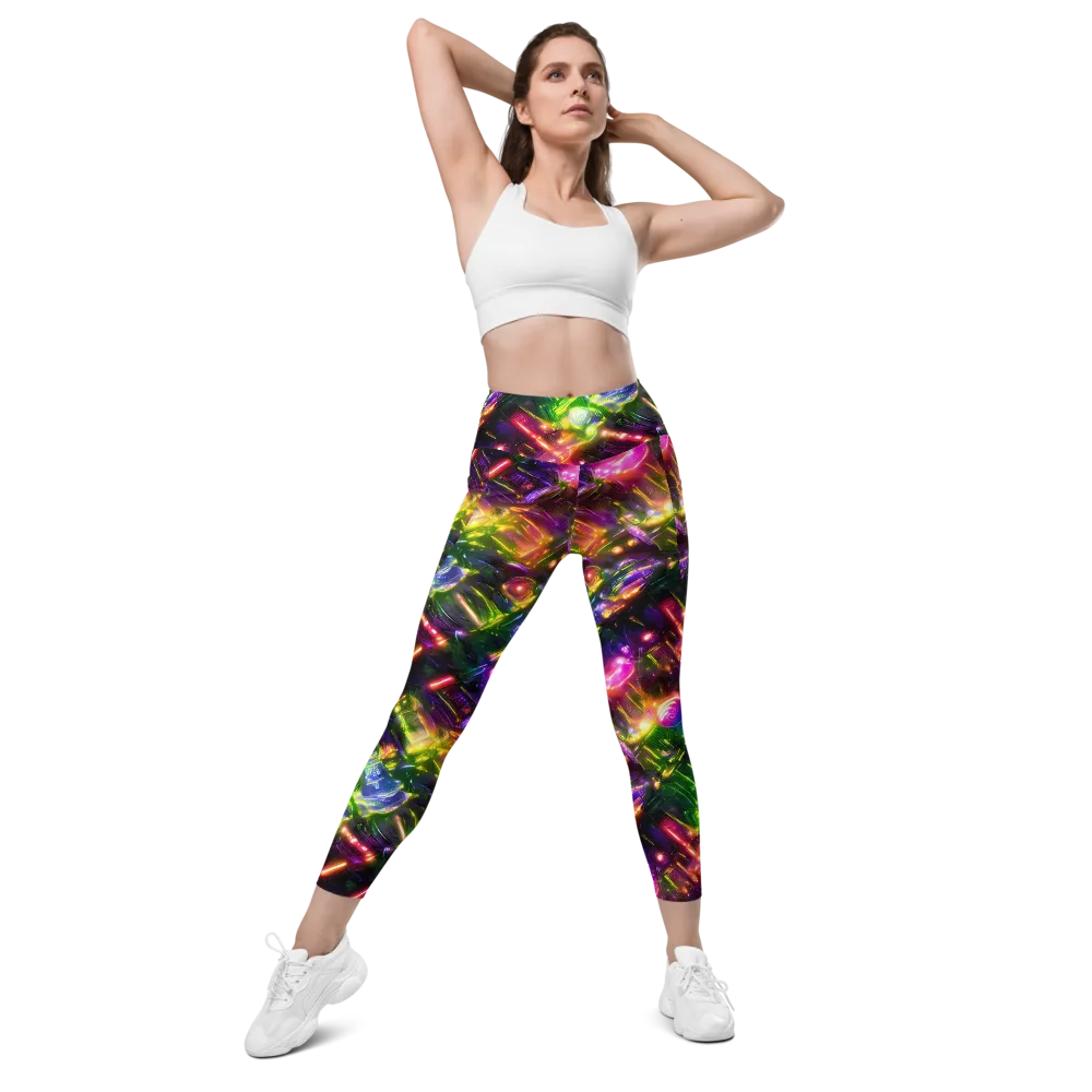 Lacquered Wilds on Leggings with Pockets — Front