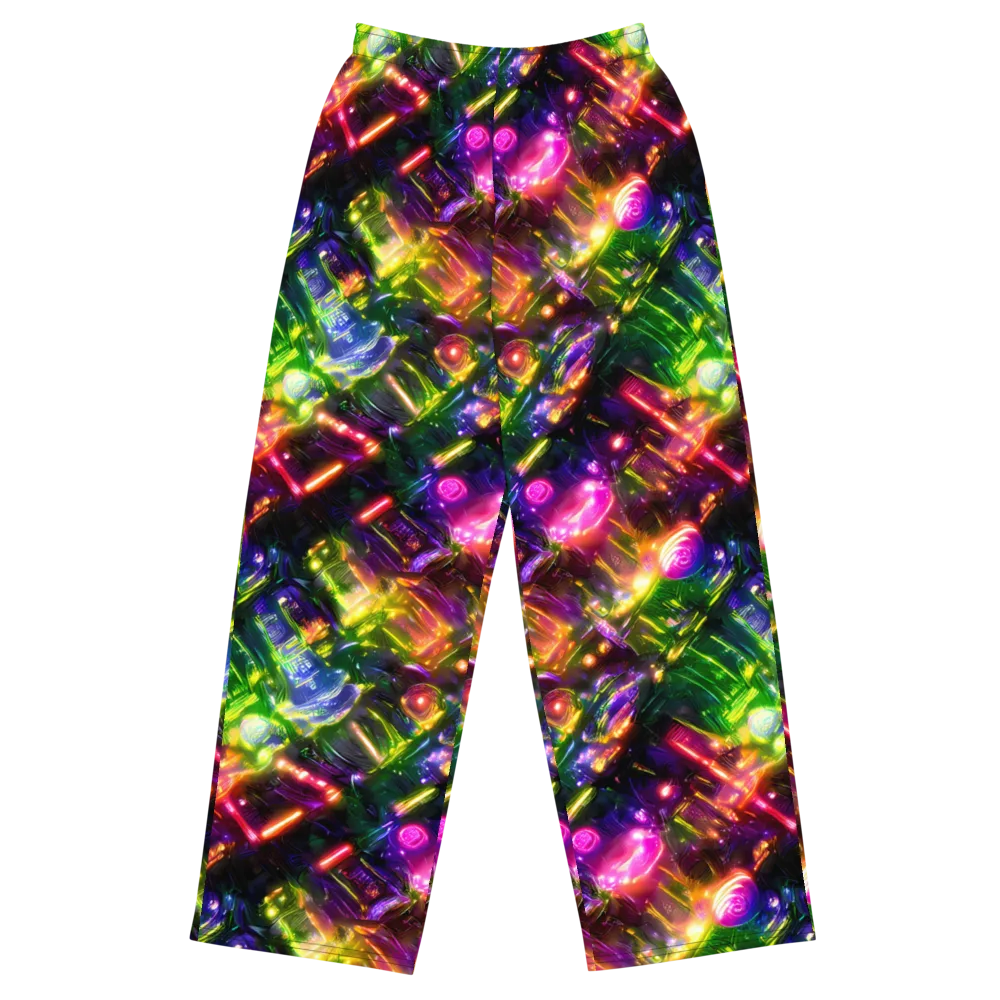 Lacquered Wilds on Wide-Leg Pants — Front