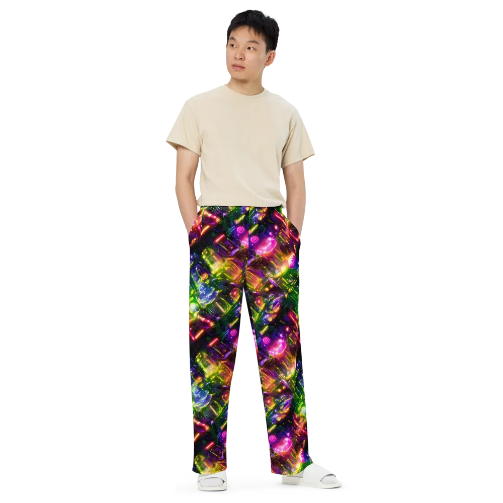 Lacquered Wilds on Wide-Leg Pants — Front