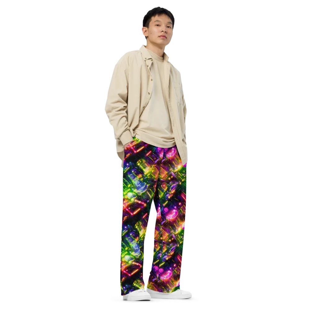 Lacquered Wilds on Wide-Leg Pants — Right Front