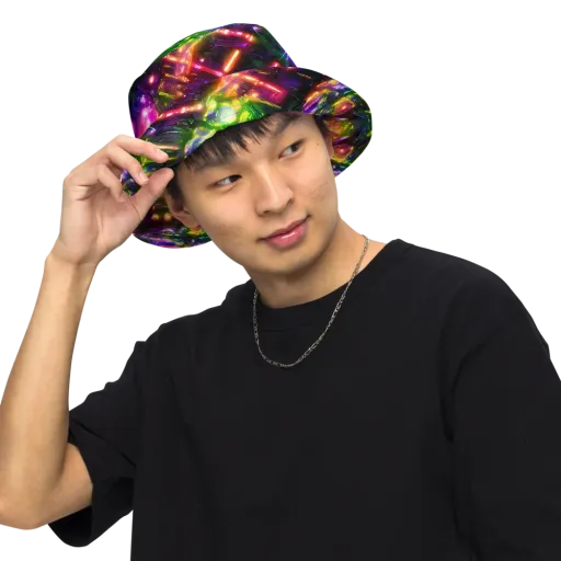 Lacquered Wilds on a Reversible Bucket Hat