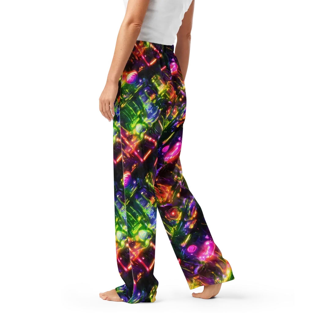Lacquered Wilds on Women's Pajama Pants — Left