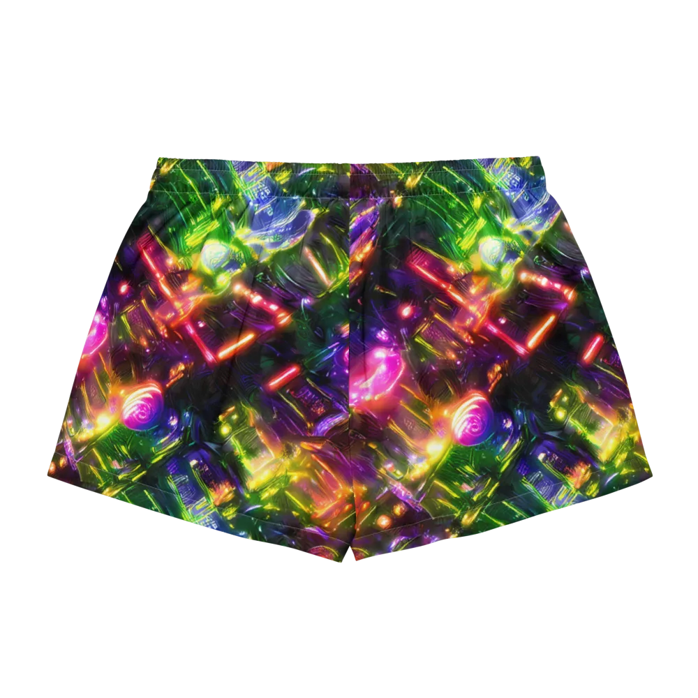 Lacquered Wilds on Women's Pajama Shorts — Back