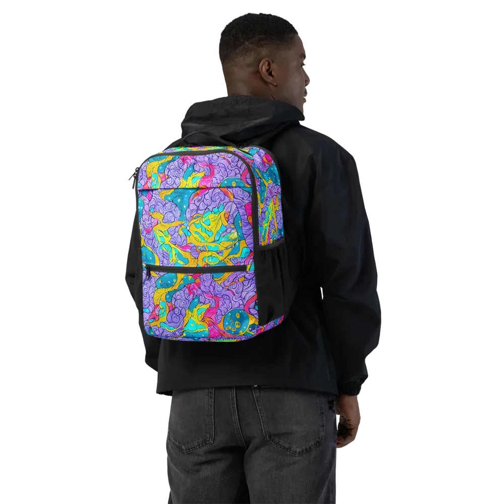 Lavender Lightning on Utility Backpack — Back