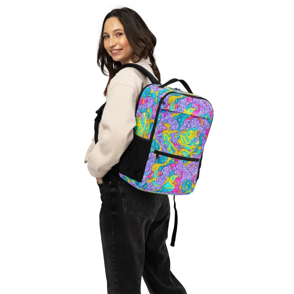 Lavender Lightning on Utility Backpack — Back