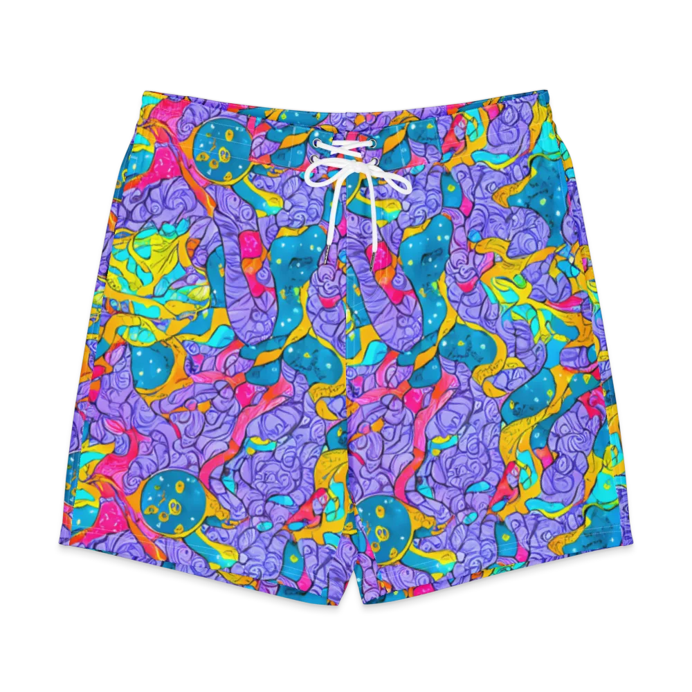 Lavender Lightning on Men's Board Shorts — Front
