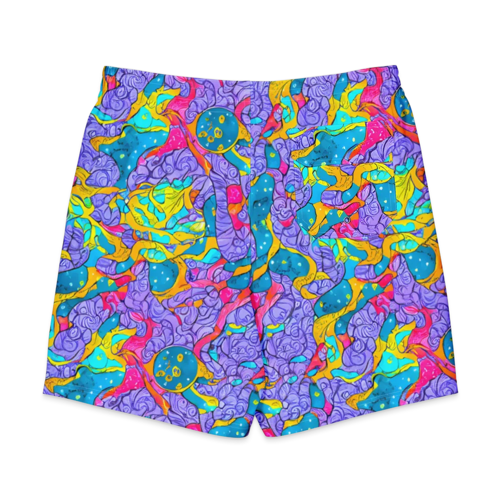 Lavender Lightning on Men's Board Shorts — Back