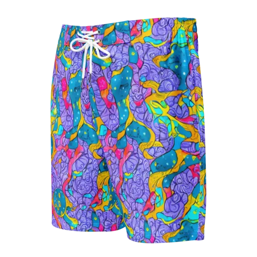Lavender Lightning on a Men's Board Shorts