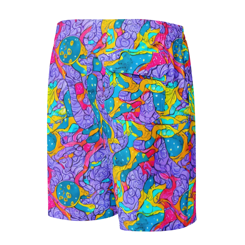 Lavender Lightning on Men's Board Shorts — Back