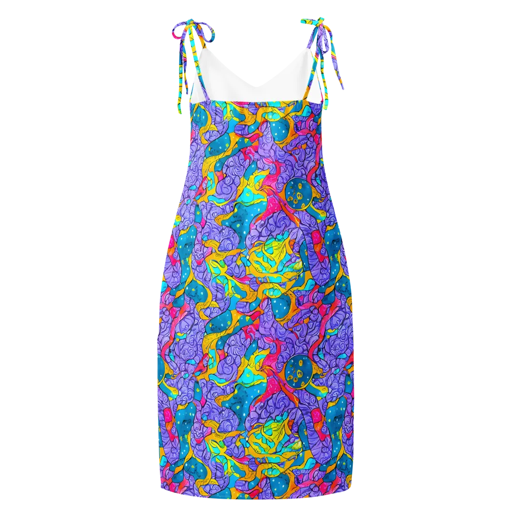 Lavender Lightning on Slip Dress — Back