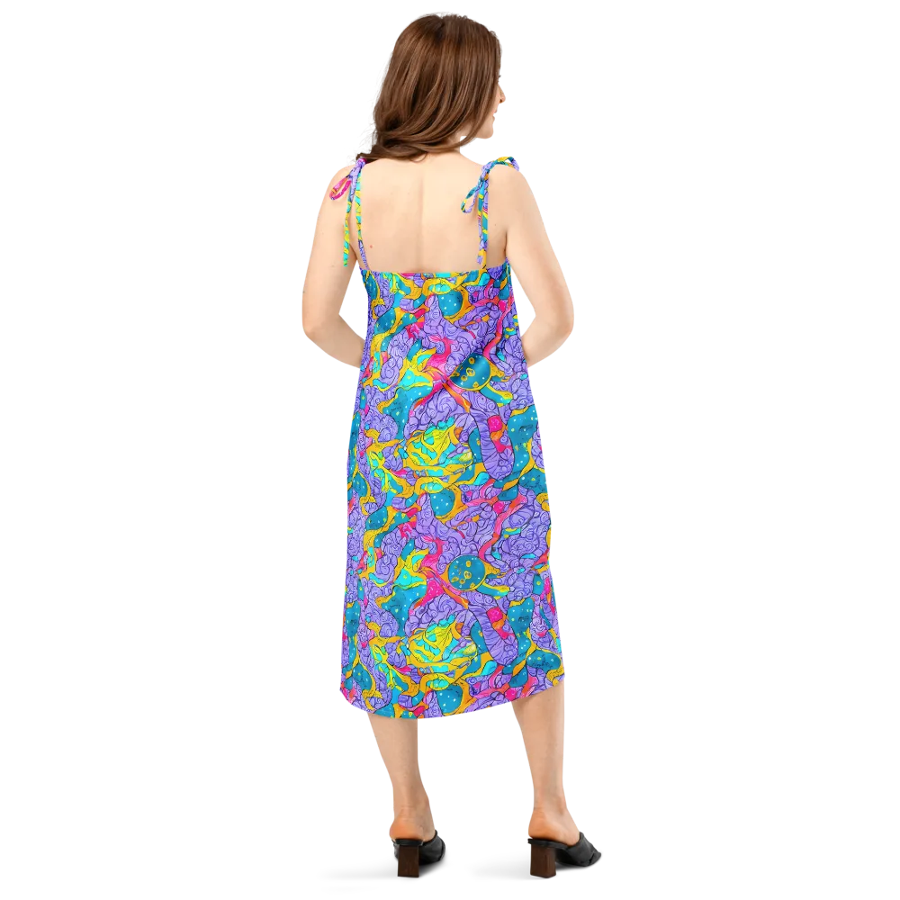 Lavender Lightning on Slip Dress — Back
