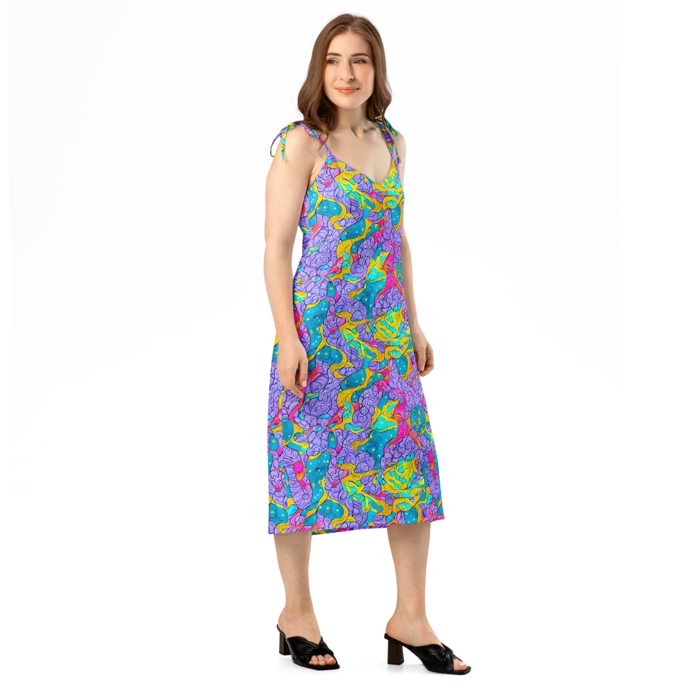 Lavender Lightning on Slip Dress — Right Front
