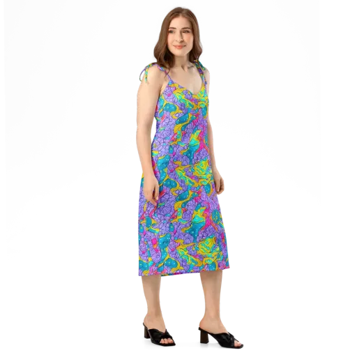 Lavender Lightning on a Slip Dress