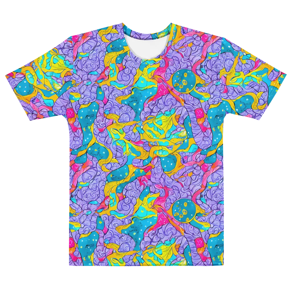 Lavender Lightning on Men's Cotton Crew Neck T-Shirt — Front