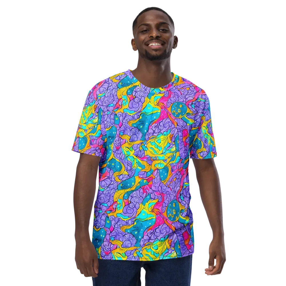 Lavender Lightning on Men's Crew Neck T-Shirt — Front
