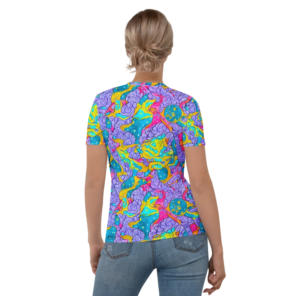 Lavender Lightning on Women's Crew Neck T-Shirt — Back