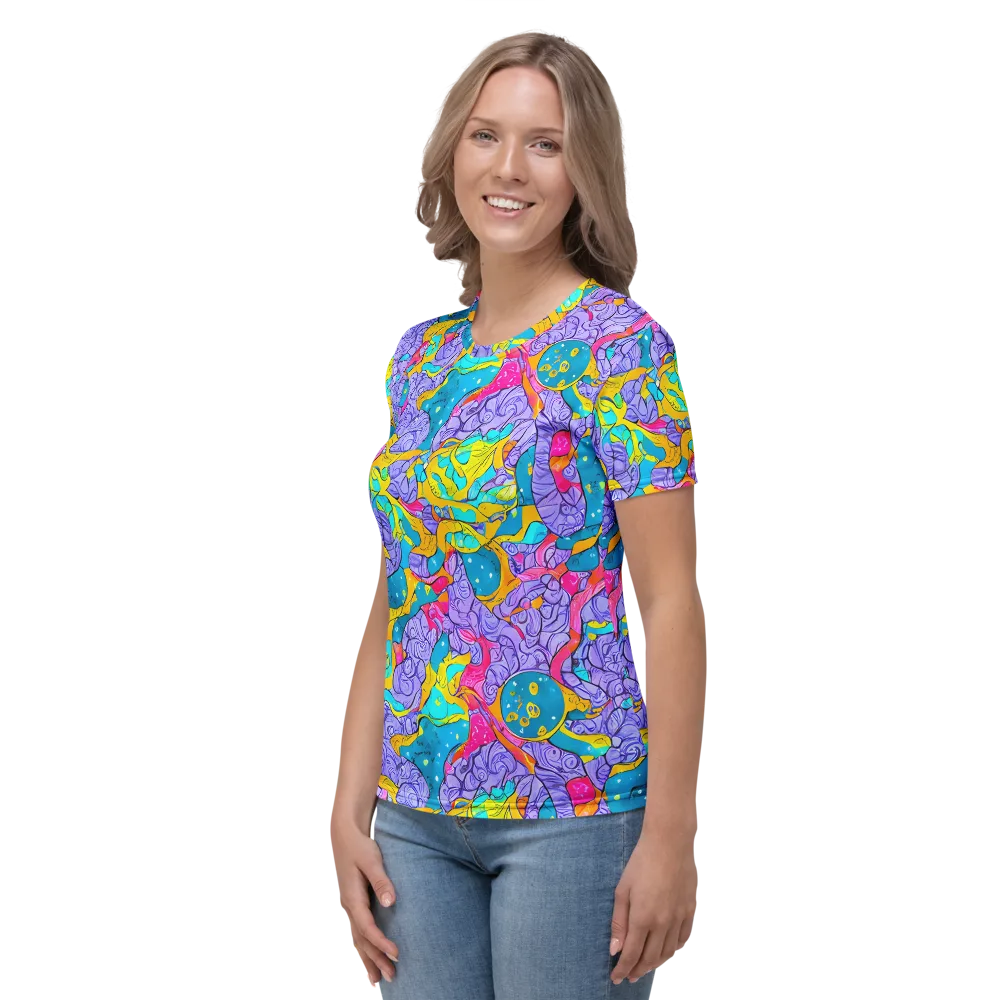 Lavender Lightning on Women's Crew Neck T-Shirt — Left