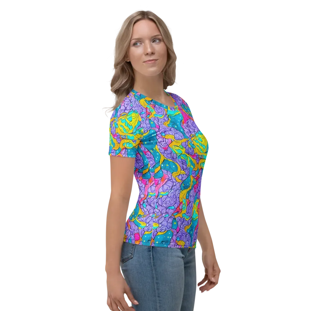 Lavender Lightning on Women's Crew Neck T-Shirt — Right