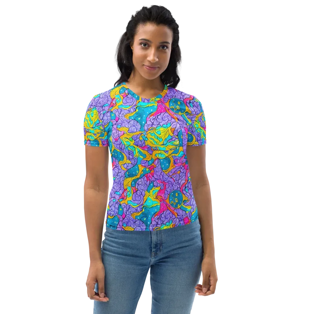 Lavender Lightning on Women's Crew Neck T-Shirt — Front