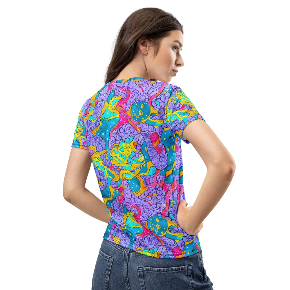 Lavender Lightning on Women's Crew Neck T-Shirt — Back