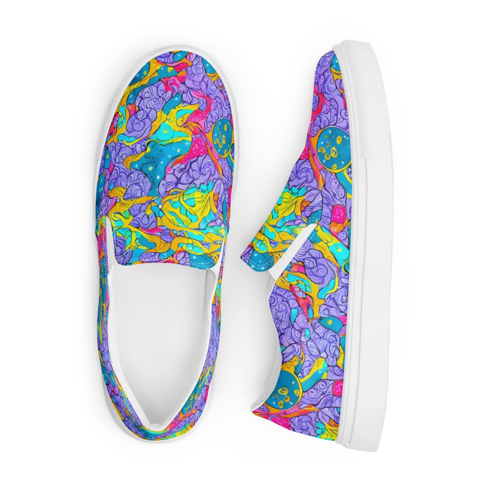 Lavender Lightning on Men's Slip-On Canvas Shoes — Front