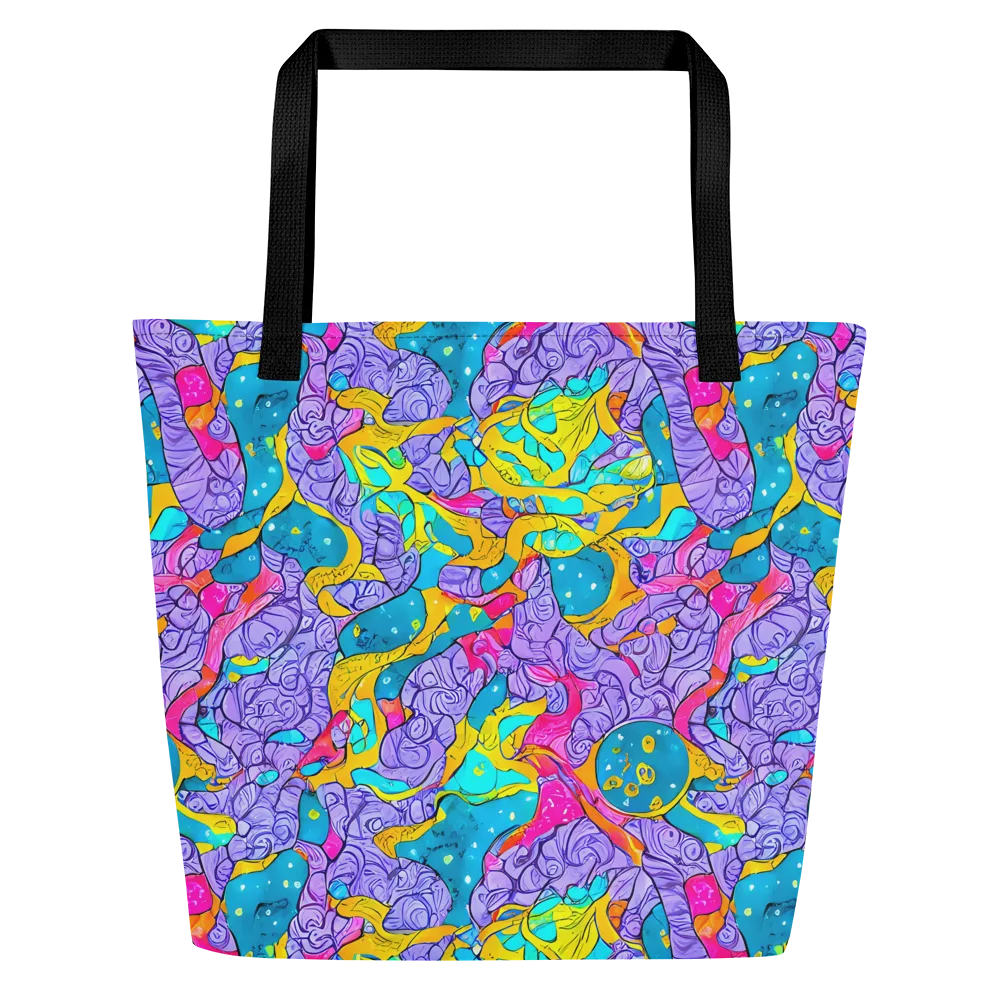 Lavender Lightning on Large Tote Bag W/ Pocket — Front