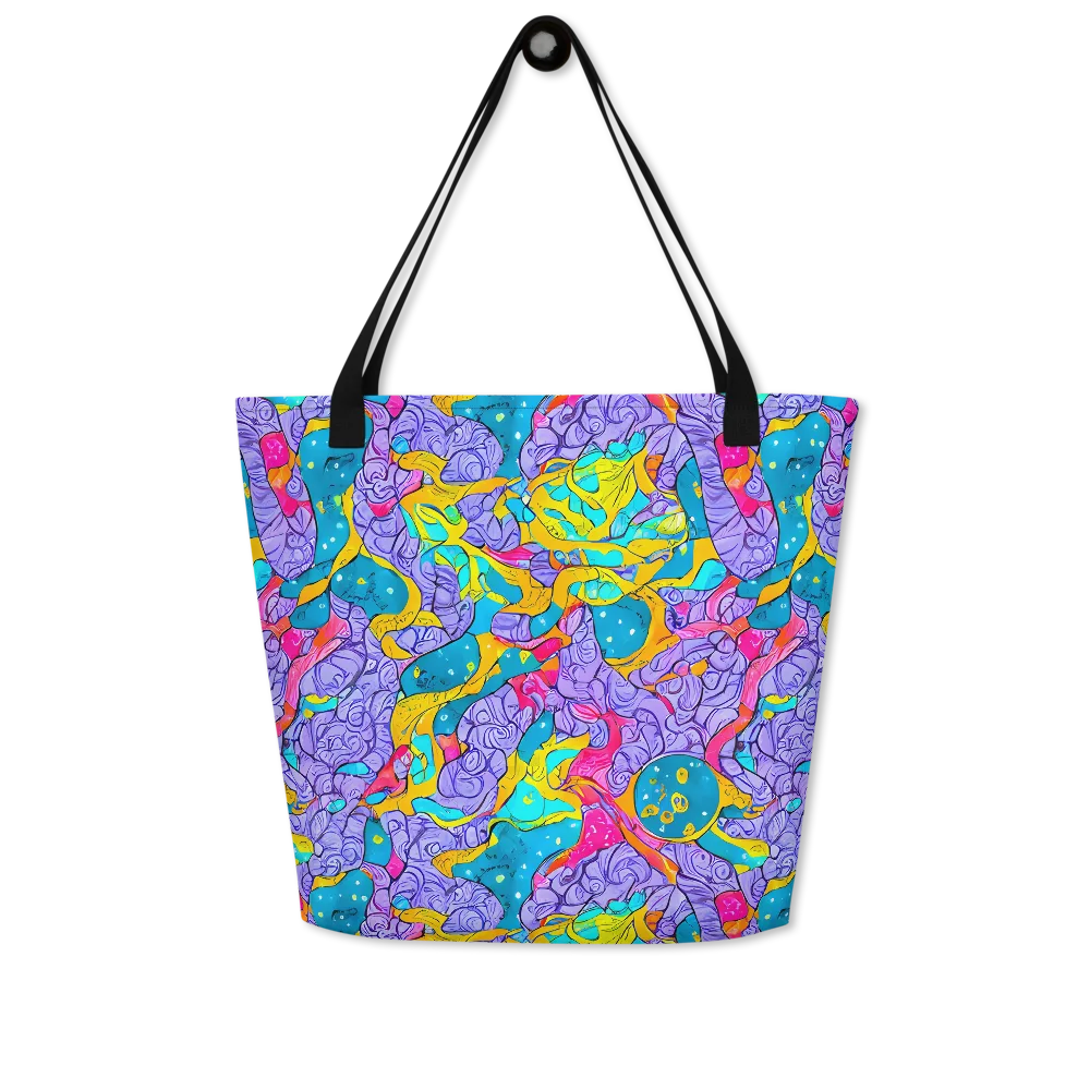 Lavender Lightning on Large Tote Bag W/ Pocket — Front