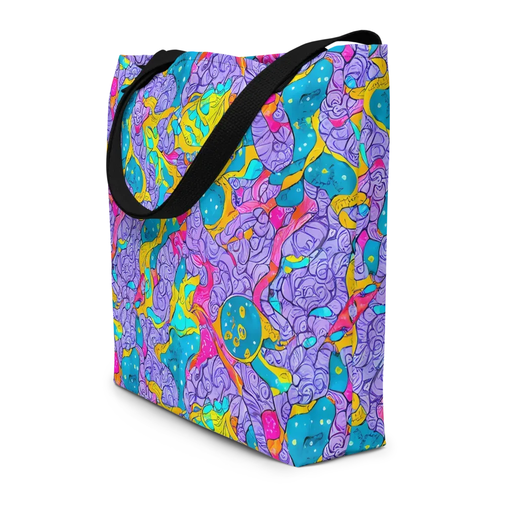 Lavender Lightning on Large Tote Bag W/ Pocket — Front
